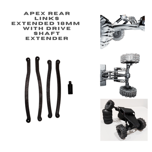 Rear High Clearance Extended Links (Compatible with the APEX 1/18 scale & 59mm shocks)