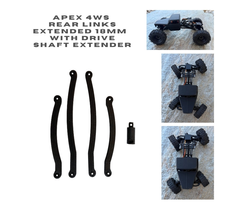 REAR EXTENDED LINKS 4WS (Compatible with the 1/18 APEX & 59mm shocks)