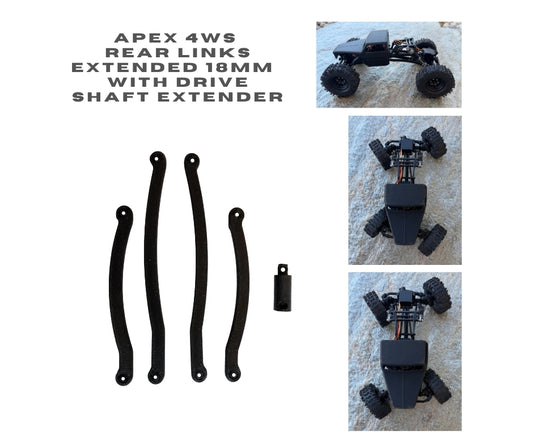 REAR EXTENDED LINKS 4WS (Compatible with the 1/18 APEX & 59mm shocks)