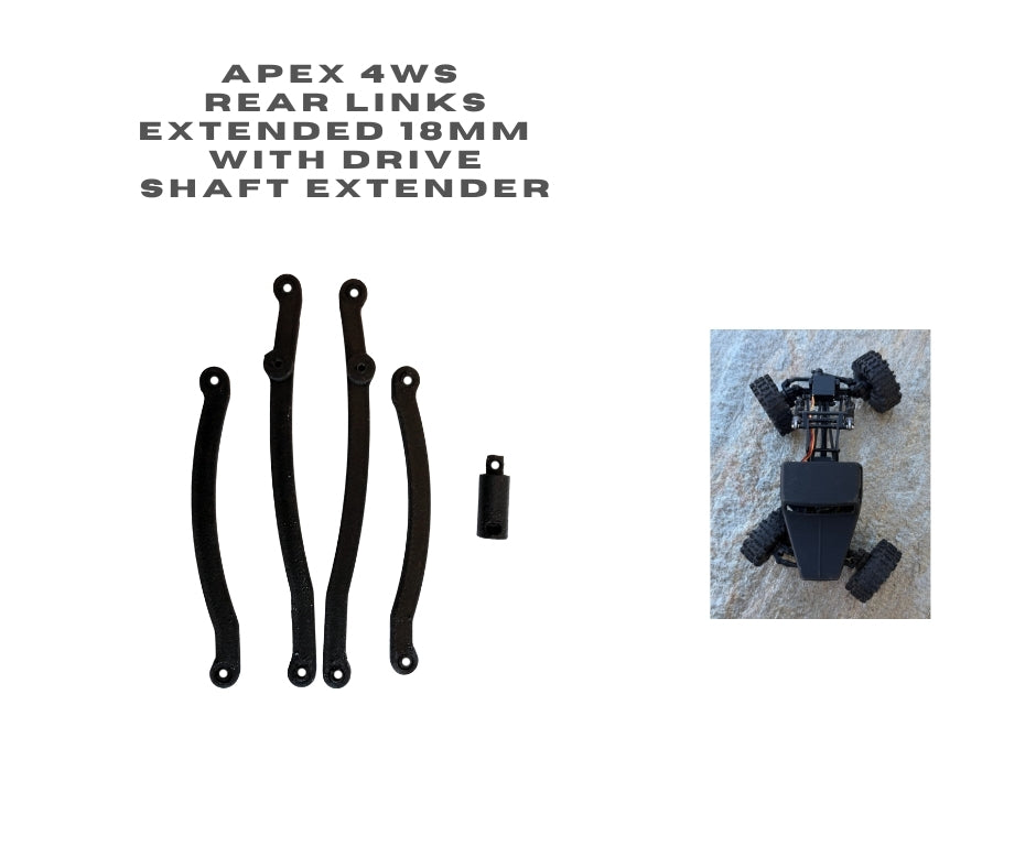 REAR EXTENDED LINKS 4WS (Compatible with 1/18 APEX and stock shocks)